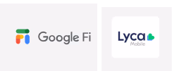 Google Fi and Lyca Mobile logos